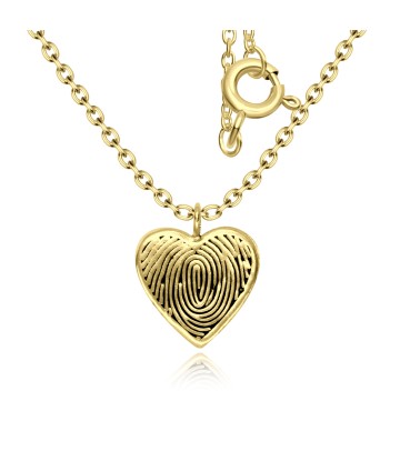 Heart Shaped Gold Plated Silver Kids Necklace SPE-3891-GP